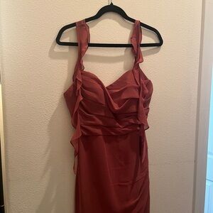 Azazie Strapless Dress in Desert Rose